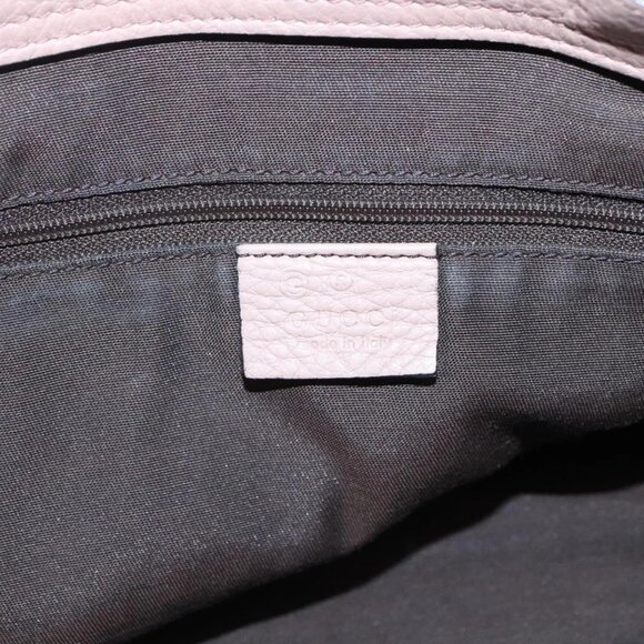 GUCCI Hand Bag Leather Outlet 2way Pink Gold - Picture 12 of 15